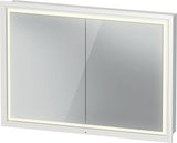 DURAVIT L-Cube Spiegelschrank 800 mm, LED-Beleuchtung, Weiß, Soft-Close, 2 Türen