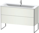 Duravit XSquare Waschtischunterbau 1210 mm mit zwei Auszügen in Außenfarbe Taubenblau matt