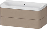 DURAVIT Happy D.2 c-shaped Waschtischset 975 mm wandhängend mit Tip-on und Soft-Close