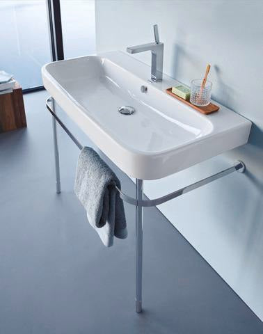 DURAVIT Möbelwaschtisch Happy D.2 1000 mm mit Überlauf, 1 Hahnloch, WonderGliss, weiß