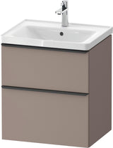 Duravit D-Neo Waschtischunterbau 584 mm betongrau matt mit Auszug und Schubkasten