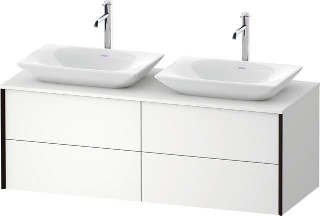 DURAVIT XVIU Waschtischunterbau 1400x550mm Champagner Satin-Matt mit Konsolenplatte