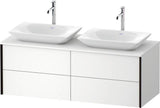 DURAVIT XVIU Waschtischunterbau 1400x550mm Champagner Satin-Matt mit Konsolenplatte