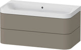 DURAVIT Happy D.2 c-shaped Waschtischset 975 mm wandhängend mit Tip-on und Soft-Close