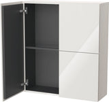 Duravit Halbhochschrank L-Cube 700 mm weiß hochglanz, 2 Türen, wandhängend
