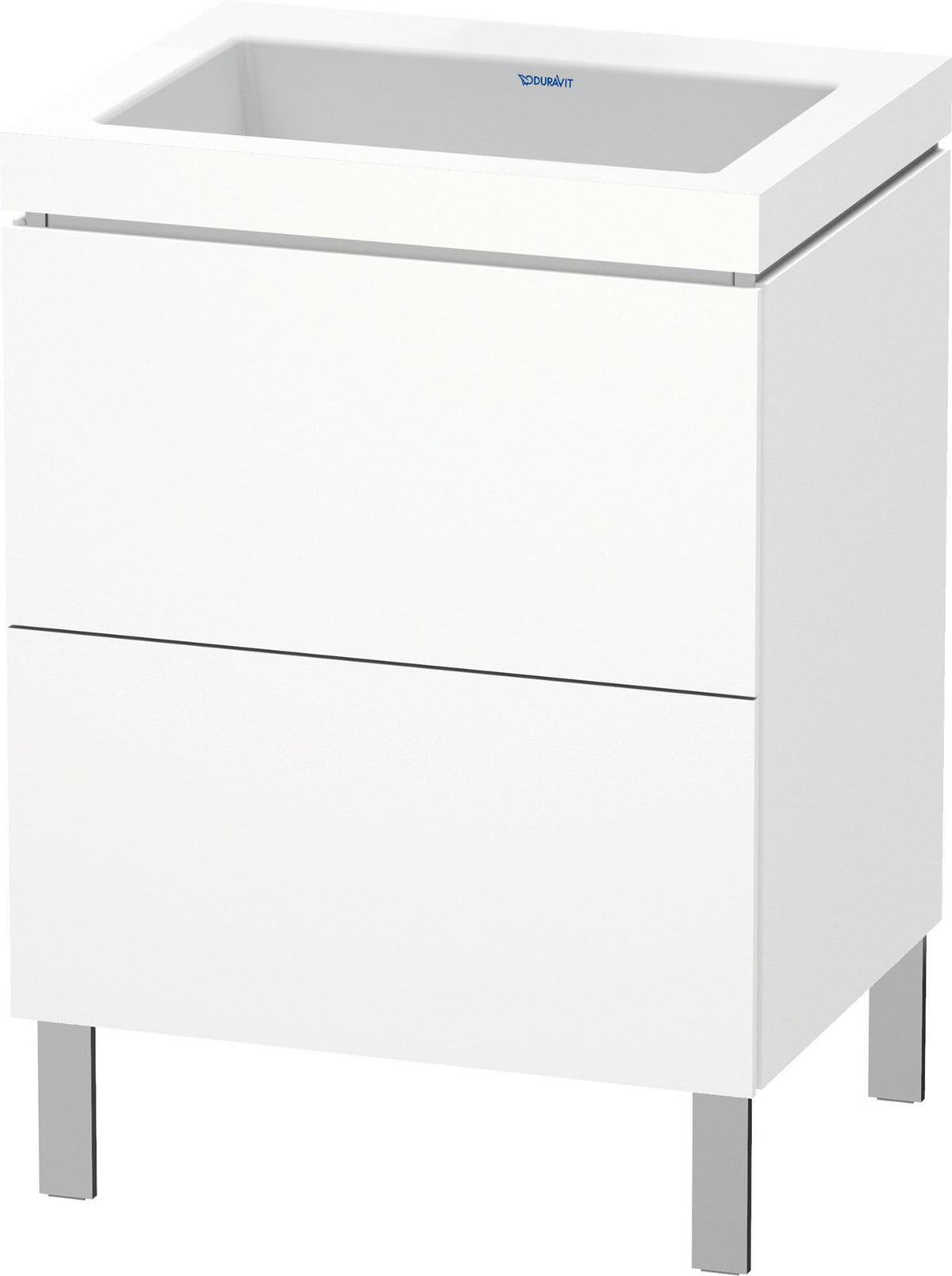 DURAVIT L-Cube c-bonded Waschtischset 600 mm mit Tip-on Technik und Soft-Close