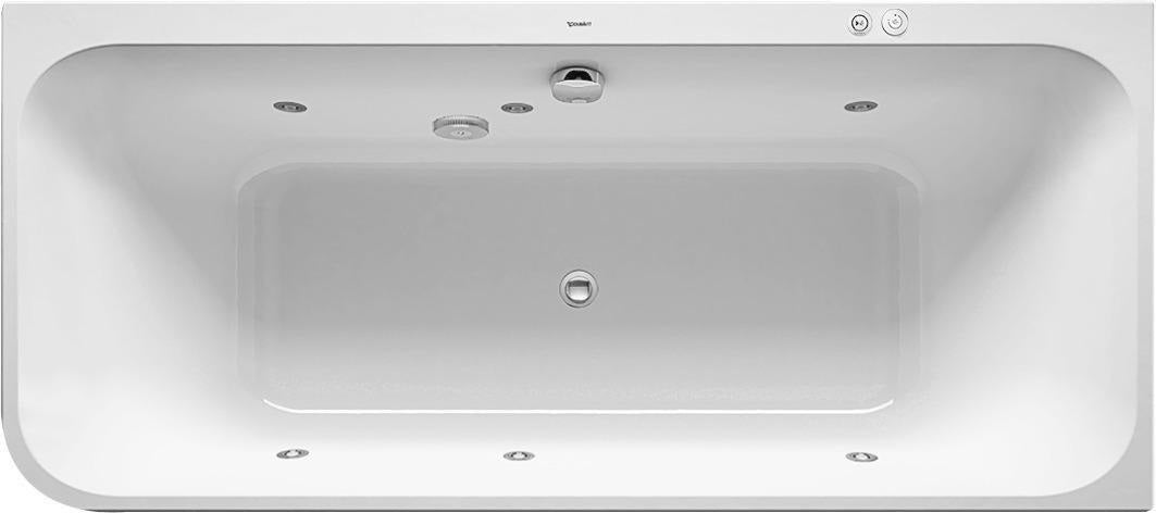 DURAVIT Whirlwanne Happy D.2Plus 1800x800mm Ecke rechts, Air-System, Graphit Supermatt