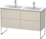 Duravit XSquare Waschtischunterbau 1280 mm mit 4 Auszügen, s-matt, Eiche, links – wandhängend