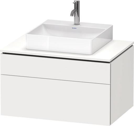 Duravit L-Cube Waschtischunterbau 820 mm taupe supermatt mit Tip-On-Technik