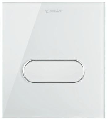 DURAVIT DuraSystem Betätigungsplatte mechanisch für Urinal, Glas Weiß, aufgesetzt