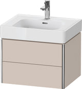 Duravit XSquare Waschtischunterbau 584 mm, 2 Schubkästen, Tip-on, Taupe