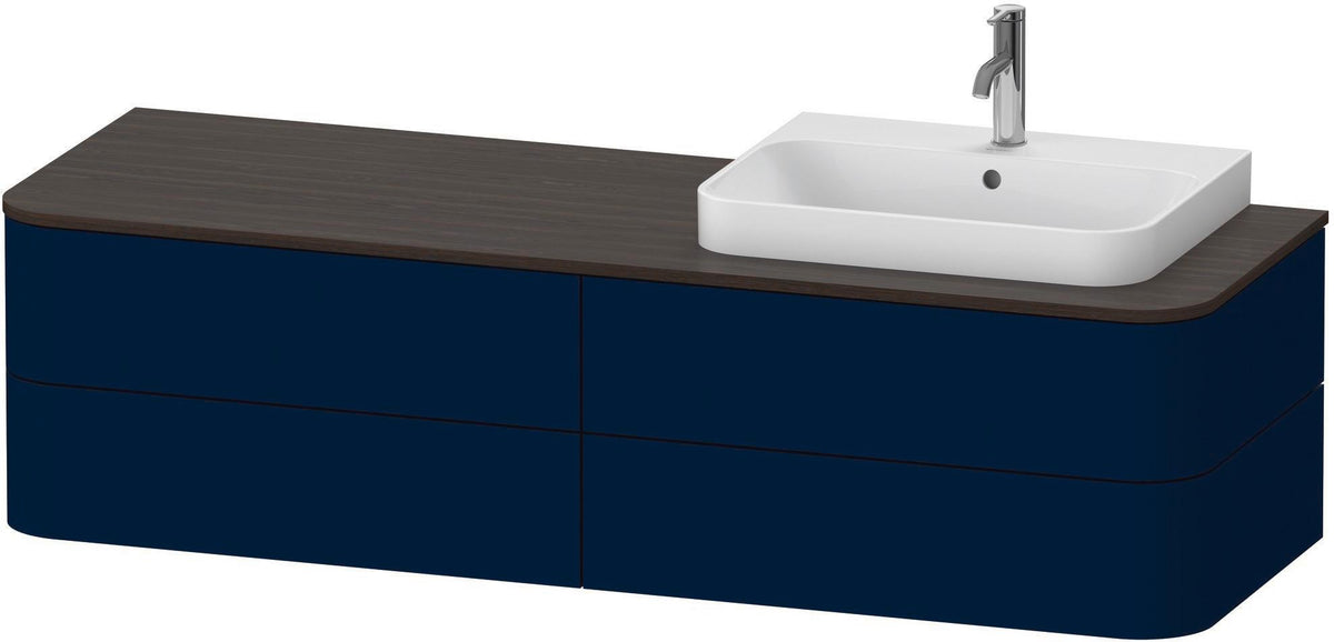 DURAVIT Happy D.2 Konsolenwaschtischunterbau taupe supermatt 1600 mm mit Tip-On Technik und LED Innenbeleuchtung