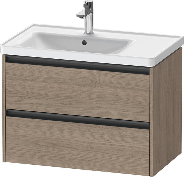 DURAVIT Ketho.2 Waschtischunterbau 784 mm Eiche Terra mit 2 Schubkästen und Soft-Close