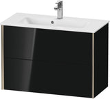 DURAVIT XViu Waschtischunterbau wandhängend 810 mm, 2 Schubladen, champagner matt/weiß matt