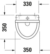 Duravit Urinal STARCK 3 330x350mm von oben, ohne Fliege, weiss, WonderGliss