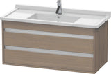 DURAVIT Ketho Waschtischunterbau wandhängend 1000 mm Eiche Terra mit 2 Schubkästen