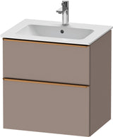 DURAVIT D-Neo Waschtischunterbau 610 mm Eiche Schwarz mit Bronze Griff – wandhängend