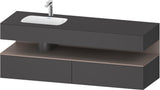 DURAVIT Qatego Studio F. A. Porsche Einbauwaschtisch mit Konsolenwaschtischunterbau 1600 mm Weiß Matt