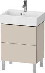 Duravit Waschtischunterbau L-Cube Compact 584 mm, 2 Auszüge, weiß matt, für Vero Air 236860