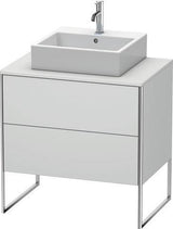 Duravit XSQUARE Waschtischunterbau 800 mm mit integriertem Fußgestell, s-matt ES Ahorn