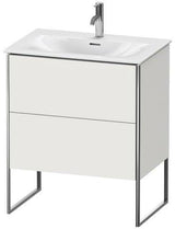 DURAVIT XSquare Waschtischunterbau 710 mm mit Auszug und Fußgestell – Weiß Matt