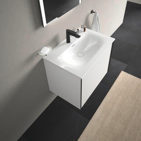 DURAVIT Viu Möbelwaschtisch 730 mm Weiß mit Überlauf und Hahnlochbank
