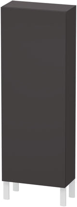 Duravit L-Cube Halbhochschrank 500 mm, 1 Tür links, betongrau matt, wandhängend, Soft-Close