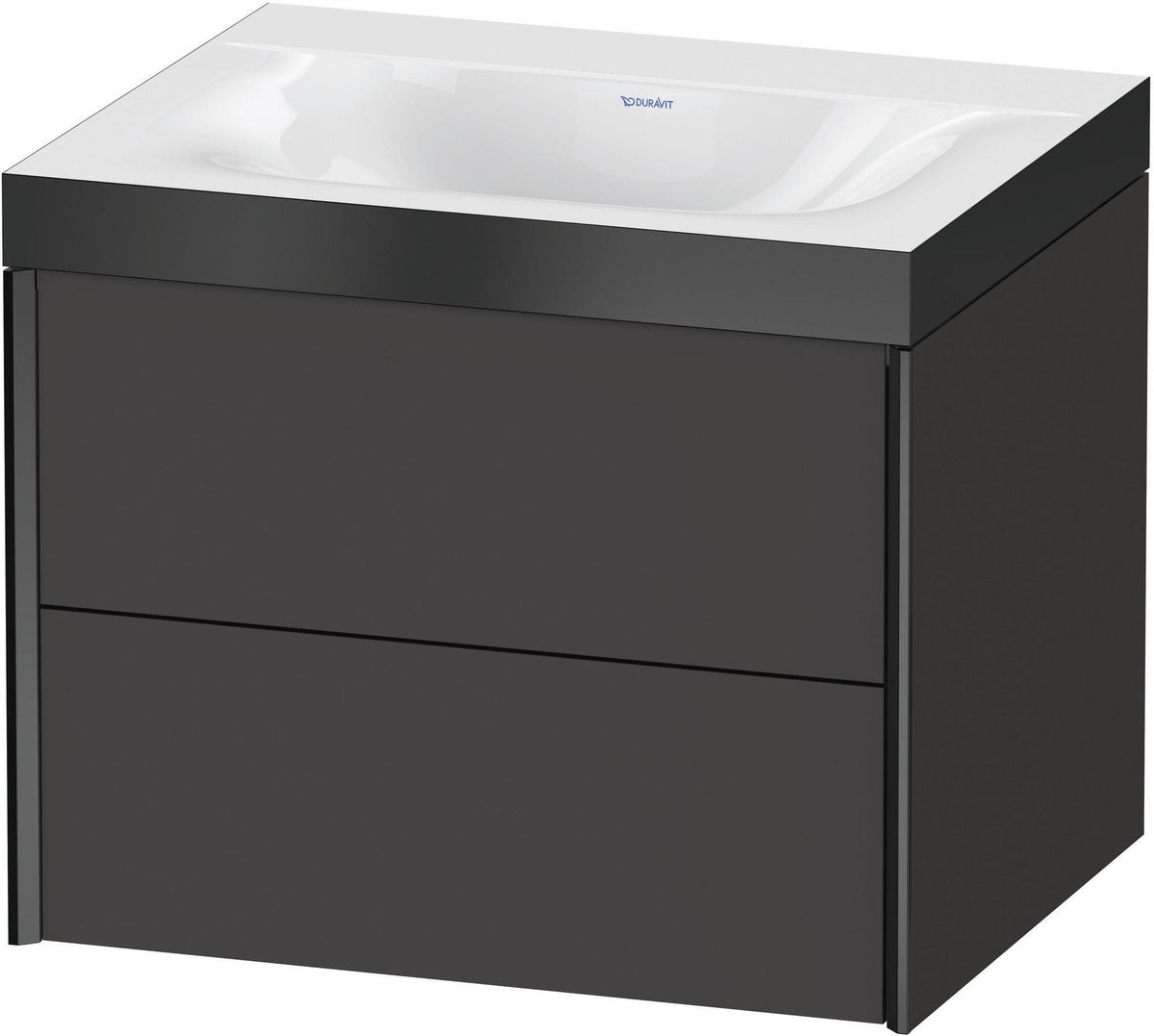 Duravit XViu Waschtischunterbauset c-bonded 2 Schubkästen 600 mm anthrazit