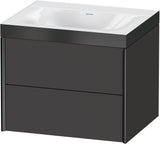 Duravit XViu Waschtischunterbauset c-bonded 2 Schubkästen 600 mm anthrazit