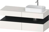 DURAVIT Qatego Konsolenwaschtischunterbau 1400 mm Weiß Matt Eiche Schwarz Matt wandhängend