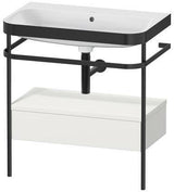Duravit Waschtischset Happy D.2 Plus 775x490mm ein Hahnloch taupe supermatt