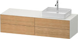 DURAVIT White Tulip Konsolenwaschtischunterbau 1600 mm von Philippe Starck – 4 Schubkästen, Weiß Seidenmatt