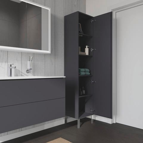 Duravit L-Cube Waschtischunterbau 1220 mm taupe matt mit 2 Schubkästen und Tip-On-Technik