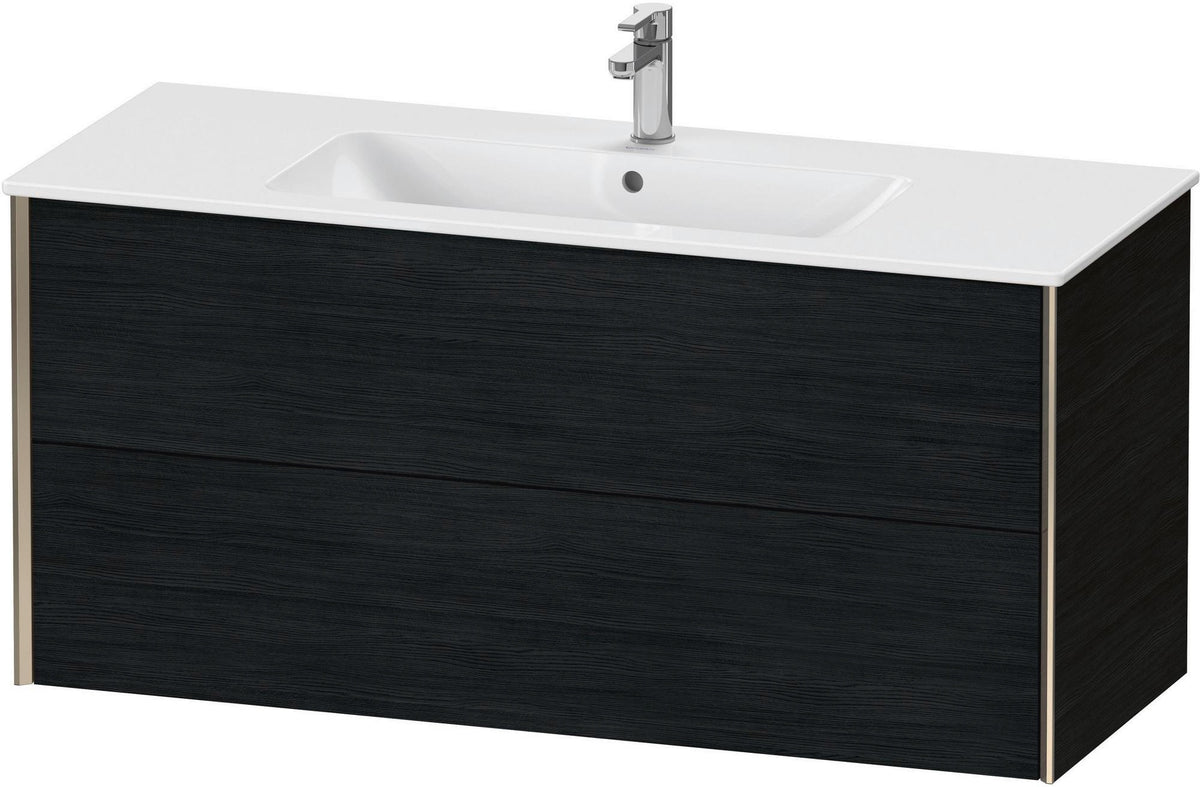 Duravit XViu Waschtischunterbau wandhängend 1210 mm, 2 Schubkästen, champagner matt/weiß matt