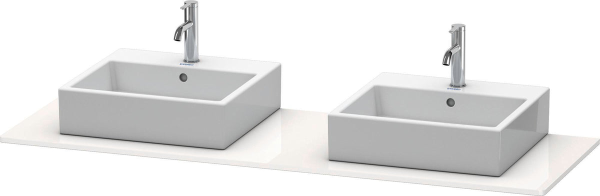 DURAVIT XSquare Konsole 1600 mm mit zwei Ausschnitten – Weiß Seidenmatt