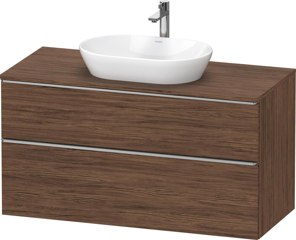 DURAVIT D-Neo Konsolenwaschtischunterbau 1200 mm Eiche Schwarz Matt mit Bronze Griff
