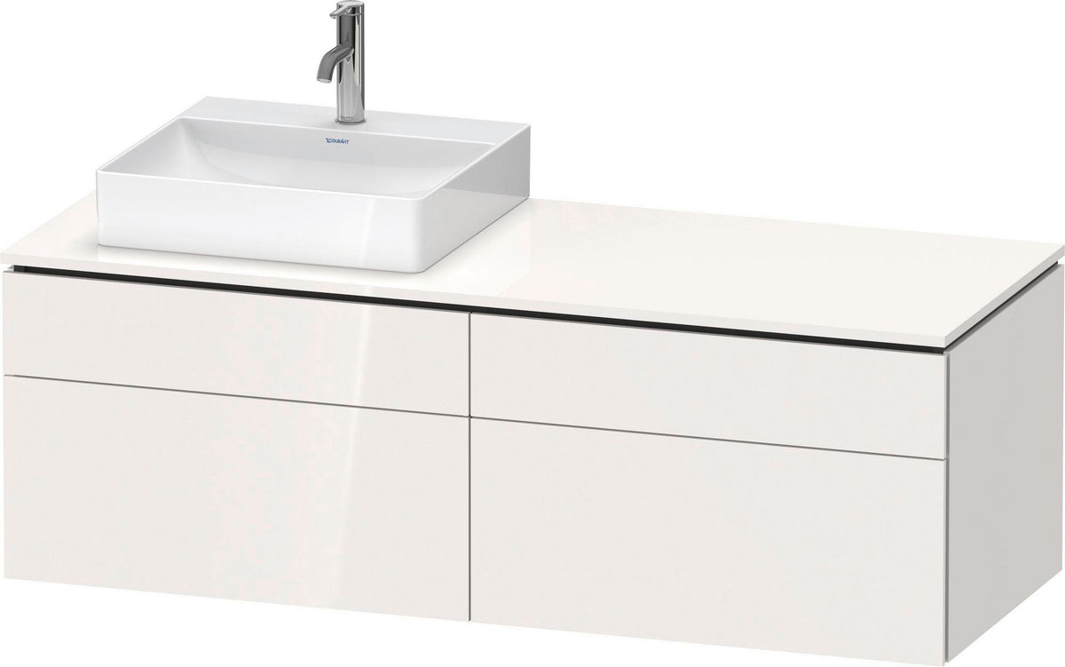 Duravit L-Cube Konsolenwaschtischunterbau 1420 mm Taupe Supermatt mit Tip-On Technik