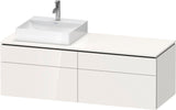 Duravit L-Cube Konsolenwaschtischunterbau 1420 mm Taupe Supermatt mit Tip-On Technik