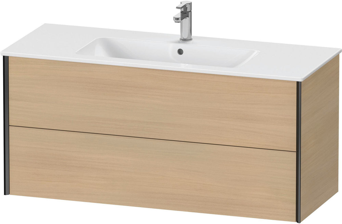 Duravit XViu Waschtischunterbau wandhängend 1210 mm, 2 Schubkästen, champagner matt/weiß matt
