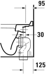 DURAVIT Stand-WC Starck 3 560 mm Tiefspüler, Abgang waagerecht, weiß