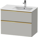 DURAVIT D-Neo Waschtischunterbau 810 mm Weiß Matt mit Bronze Griff und Soft-Close