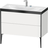 DURAVIT XViu c-bonded Waschtischset 1000 mm weiß mit 2 Auszügen, bodenstehend