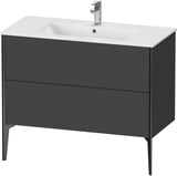 Duravit XViu Waschtischunterbau bodenstehend 1010 mm, 2 Auszüge, weiß matt, Tip-On