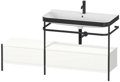 Duravit Waschtischset Happy D.2 Plus 1600x490mm Taupe Supermatt – Einrichtungssystem Ahorn rechts, bodenstehend