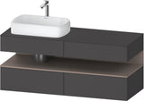 DURAVIT Qatego Studio F. A. Porsche Konsolenwaschtischunterbau 1400 mm Weiß Matt mit LED-Nischenbeleuchtung
