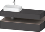 graphit matt / Nische basalt matt, mit Siphonausschnitt und Schürze / anthrazit