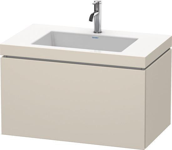 Duravit Waschtischset L-Cube 800x480mm mit Vero Air Möbelwaschtisch, 1 Hahnloch, ohne Überlauf