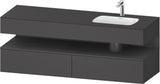 DURAVIT Qatego Einbauwaschtisch mit Konsolenwaschtischunterbau 1600 mm Weiß Matt