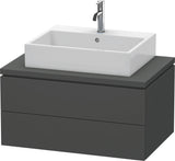 DURAVIT L-Cube Konsolenwaschtischunterbau 820 mm betongrau matt mit 2 Schubkästen