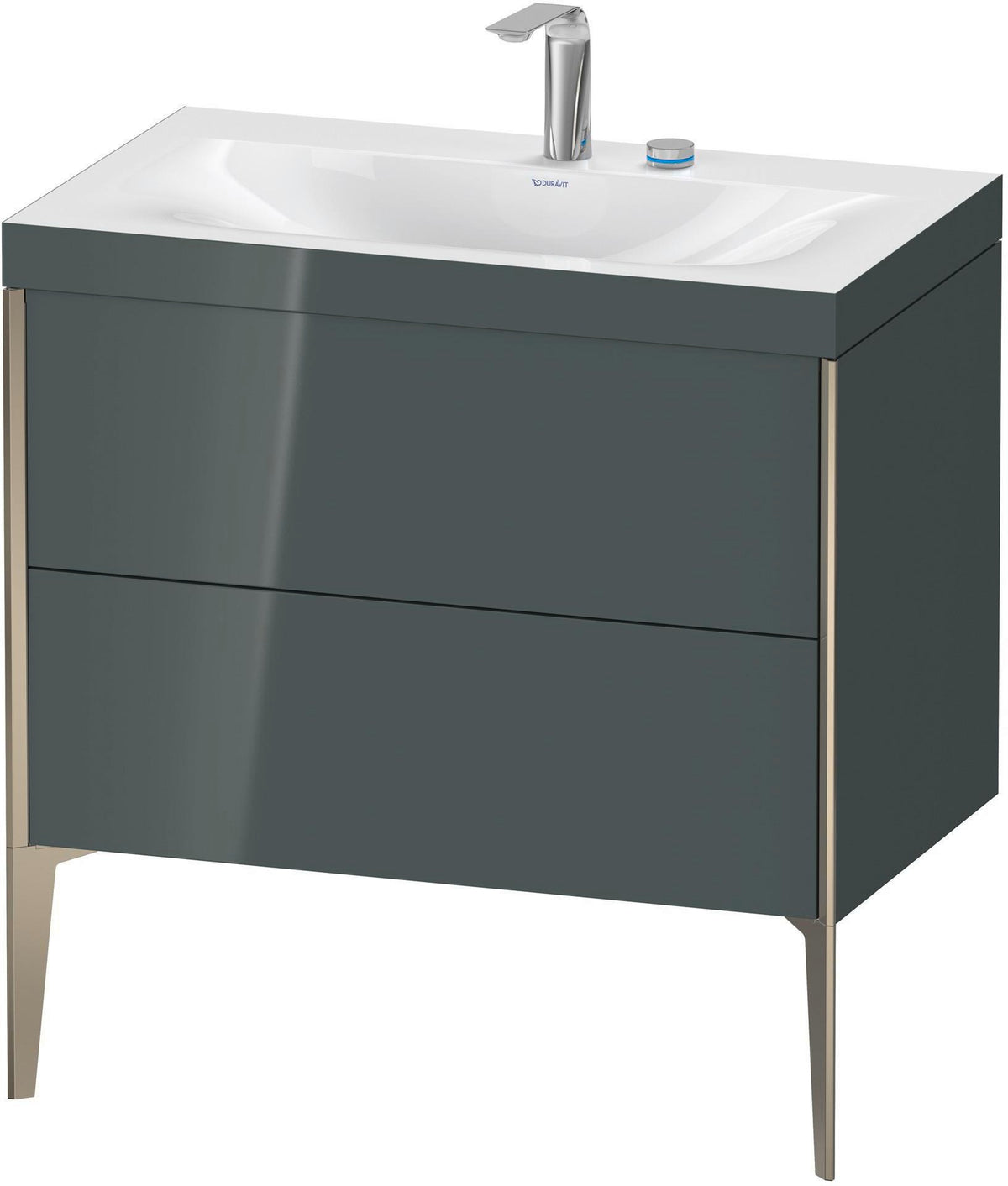 DURAVIT XViu c-bonded Waschtischset 800 mm bodenstehend mit 2 Auszügen und Tip-on Technik